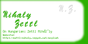 mihaly zettl business card